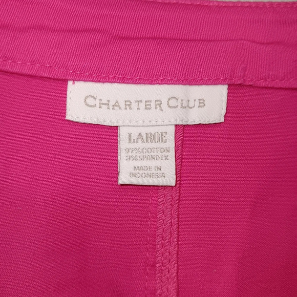 Charter club women's blazer top size L hot pink new with tags - Picture 3 of 4